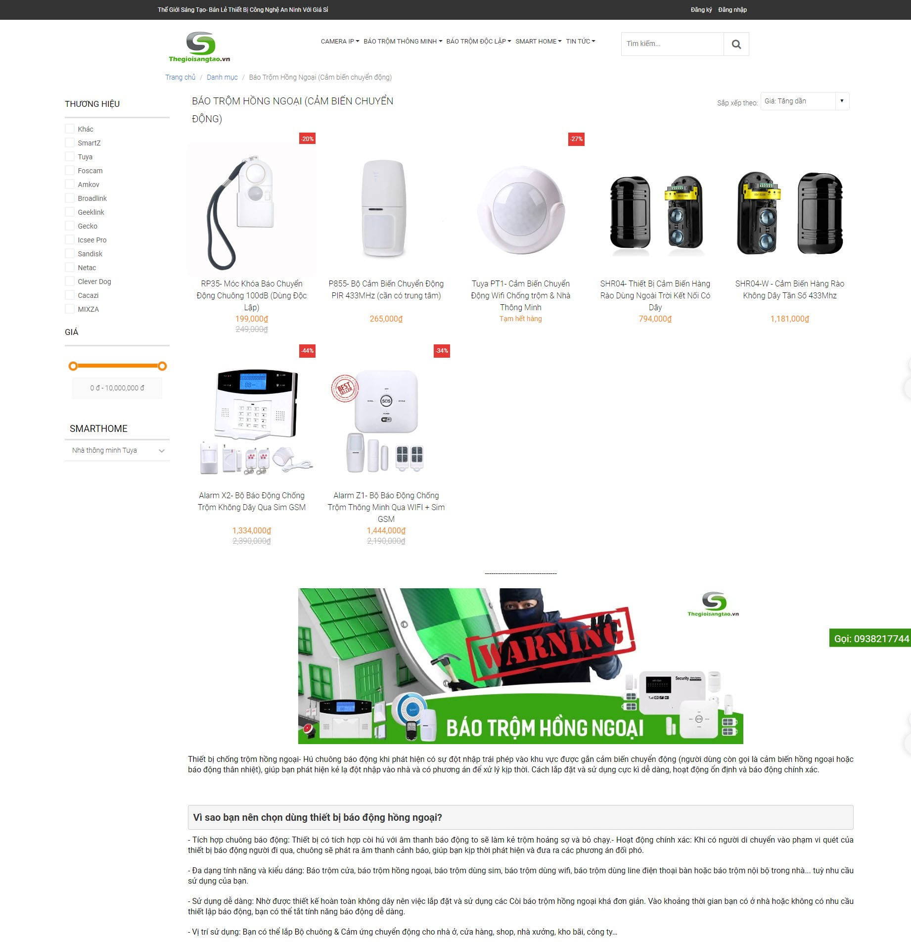 Các yếu tố quan trọng khi thiết kế website bán chuông báo động